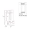 Homeroots 68" Gray Wood Four Hook Coat And Shoe Rack 571409 - alternate 2
