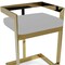 Homeroots 26" Gold and Gray Metal and Velvet Low Back Counter Height Bar Chair 555076 - alternate 4