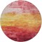 Homeroots 8' Blush And Pink Round Striped Washable Indoor Outdoor Area Rug 610873 - alternate 5