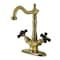 Kingston Brass Double-Handle Vessel Sink Faucet, Antique Brass KS1493PKX - alternate 1