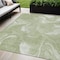 Homeroots 5' X 8' Artichoke Green Fern Green And Ivory Abstract Washable Indoor Outdoor Area Rug 587459 - alternate 1