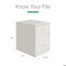Space Solutions 14.25 in W 2 Drawer Vertical File Cabinet W/ Accessory Drawer, Pearl White 25958 - alternate 6