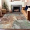 Homeroots 5' X 8' Gold And Gray Abstract Washable Indoor Outdoor Area Rug 615609 - alternate 2