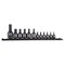 Sunex 1/4 in, 3/8 in, & 1/2 in Dr 12 Pc. Star Impact Socket Rail 1820SA - alternate 1