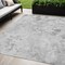 Homeroots 5' X 8' Gray Charcoal And Silver Floral Washable Indoor Outdoor Area Rug 583137 - alternate 1