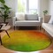 Homeroots 8' Terra Cotta Gold And Green Round Ombre Washable Indoor Outdoor Area Rug 577279 - alternate 5