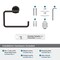 Amerock Arrondi Oil Rubbed Bronze Contemporary 6-7/16 in 164 mm Length Towel Ring BH26541ORB - alternate 2