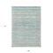 Homeroots 9' X 12' Teal Blue Striped Washable Indoor Outdoor Area Rug 607984 - alternate 5