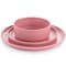 Gibson Home Canyon Crest 12 Piece Round Melamine Dinnerware Set in Pink 135730.12 - alternate 4