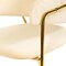 Leisuremod Axis Collection Modern Gold Dining Chair in Beige, 2PK ACG22BG2 - alternate 3