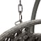 Leisuremod Mendoza Light Grey Wicker Hanging 2 person Egg Swing Chair with Black Cushions MSCLGR-53BL - alternate 7