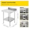 Vevor Stainless Steel Work Table Commercial Kitchen Work Food Prep Table 24"x24" GZT60*60*88 - alternate 6