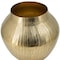 Homeroots 9" Gold Hammered Aluminum Round Table Vase 574340 - alternate 3