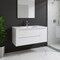Homeroots 48" White Wood Floating Bathroom Vanity With White Sink And Two Drawers 624126 - alternate 2