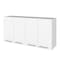 Homeroots 47in White Wood Wall Mounted Accent Chest With Four Doors 478202 - alternate 1