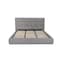 Homeroots Gray Tufted Linen Blend Upholstered King Bed Frame 606419 - alternate 3