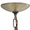 Homeroots Antiqued Brass Chandelier Iron Ceiling Light With Clear Shades 651653 - alternate 3