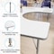 Flash Furniture Commercial Adjustable Height Horseshoe Activity Table-Standard Legs in White XU-A6066-HRSE-WHT-T-A-GG - alternate 5
