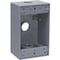 Bell Outdoor Weatherproof Electrical Box, 1 Gang, 1/2 in Hub Size, 3 Inlets, 4.5 in L, 2.75 in W, Aluminum, Gray 5320-0 - alternate 1