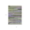 Homeroots 5' X 8' Moss Green Olive Green And Purple Striped Washable Indoor Outdoor Area Rug 613267 - alternate 4