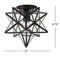 Jonathan Y Stella 12" Moravian Star Metal/Clear Glass LED Flush Mount, Oil Rubbed Bronze JYL9035A - alternate 3