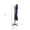Homeroots 10ft Navy Blue Polyester Square Tilt Cantilever Patio Umbrella With Stand 485656 - alternate 3