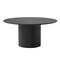 Homeroots 60" Black Wood Pedestal Base Round Top Dining Table 713567 - alternate 1