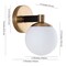 Jonathan Y Modernist Globe 5.75" 1-Light Metal/Frosted Glass Modern Contemporary LED Vanity, Brass Gold/Black JYL3540A - alternate 3