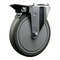 Service Caster 6'' Gray Poly Wheel Swivel Bolt Hole Caster with Posi Lock Brake SCC-BH20S614-PPUB-PLB - alternate 1