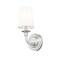 Z-Lite Katerina 1 Light Wall Sconce, Brushed Nickel/White, 5.25 In W 1950-1S-BN - alternate 2