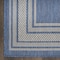 Homeroots 6' Denim Blue And Ivory Geometric Indoor Outdoor Runner Rug 572585 - alternate 6
