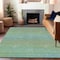 Homeroots 3' X 5' Teal Blue Striped Washable Indoor Outdoor Area Rug 608813 - alternate 3