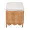 Bali & Pari Teresa Bohemian Light Honey Scalloped Rattan Ottoman Bench 256-14080-ZORO - alternate 4