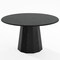 Homeroots 52" Black Solid Wood Pedestal Base Round Top Dining Table 721065 - alternate 1