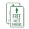 Signmission Free Valet Parking with Ahead Arrow, 12'' X 18'' 2 Signs, Heavy Gauge Aluminum, 2PK A-1218-2PACK-23944 - alternate 1