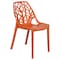 Leisuremod Modern Cornelia Dining Chair, Solid Orange C18OR - alternate 1