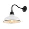 Jonathan Y Aurora 12.3 in. 1-Light Farmhouse Industrial Iron LED Gooseneck Arm Outdoor Sconce, White JYL7613A - alternate 1