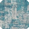 Homeroots 8' Teal Blue Gray And Ivory Round Abstract Washable Indoor Outdoor Area Rug 598000 - alternate 3