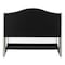 Homeroots Light Gray and Gray Wood Tufted Upholstered Queen Bed Frame with Nailhead Trim 333317 - alternate 1