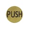 Brixwell Round Push Indicator Satin Brass Finish Push Satin Brass RPU2SB - alternate 1