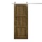 Sartodoors Modern Barn Door 32 x 80 inches, Ego 5010 Marble Oak, 6.6FT Silver Rail Track Heavy Hardware Set ,  EGO5010BD-S-DMR-32 - alternate 1