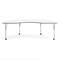 Flash Furniture Commercial Adjustable Height Kidney Activity Table with Locking Casters-White XU-A4896-KIDNY-WHT-T-A-CAS-GG - alternate 5