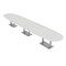 Skutchi Designs Boval Conference Table With Power Unit, 48 in W, 216 in L, White HAR-BOVL-48X216-DOU-WA7976-NA - alternate 1