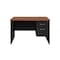 Hirsh Desk Pedestal, 30 in D X 29 1/2 in H, 48 in W X Steel, Black/Walnut 20539 - alternate 3