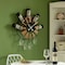 Vintiquewise Wall-Mounted Clock Design Wine Holder with Stemware Rack - Unique Shelf for Champagne, White & QI004686 - alternate 2