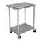 Luxor Utility Cart with Lipped Plastic Shelves, Polyethylene, 300 lb Load Capacity, 2 Shelves, 24 in L HE32-G - alternate 3