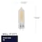 Bulbrite LED Filament, 1.8 Watt Dimmable T5 Light Bulb, Frost Glass Finish, G4 Base, 2700K, 140 Lumens, 4PK 862039 - alternate 5