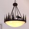 Vaxcel Yellowstone 4-Light 24 in. Wide Burnished Bronze Rustic Moose Bowl Pendant Light Amber Glass PD55624BBZ - alternate 3