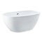 Kingston Brass 55" Acrylic Oval Double Ended Freestanding Tub with Drain, Glossy White VTOV553023U - alternate 1
