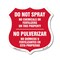 Signmission Bilingual No Spray Shield Sign Do Not Sp, 18 Inch X 18 Inch, Plastic Sign SHI-P-18-366 - alternate 1